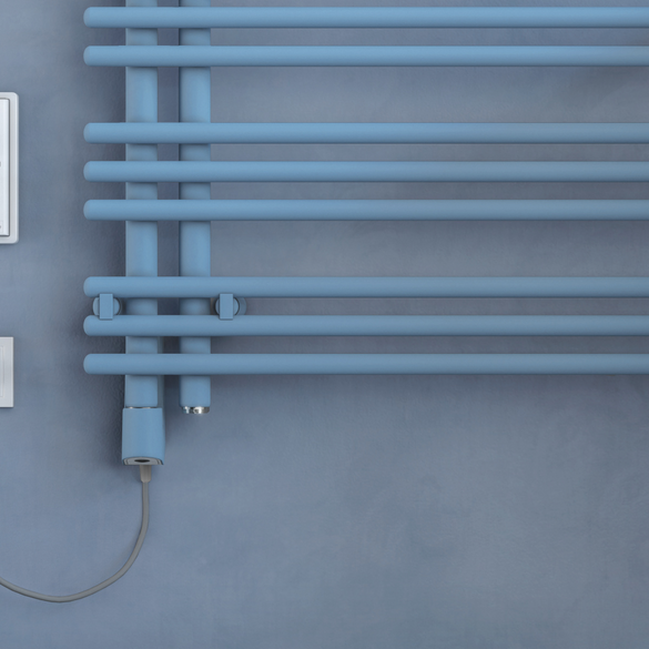 Rendering Zehnder Yucca Asym Decorative radiator Front view