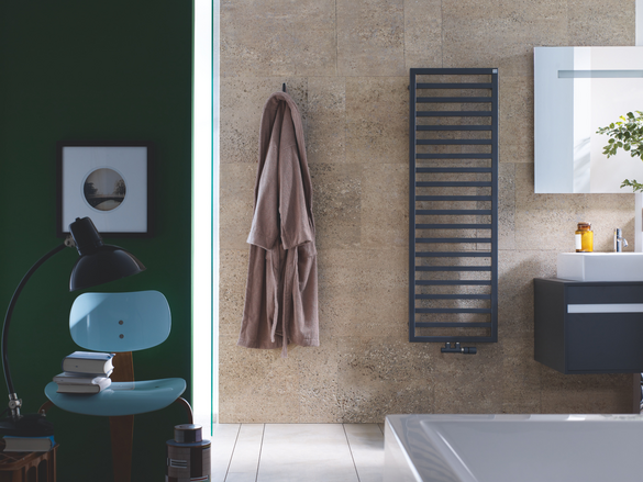 Rendering Zehnder Quaro Decorative radiator Angled view
