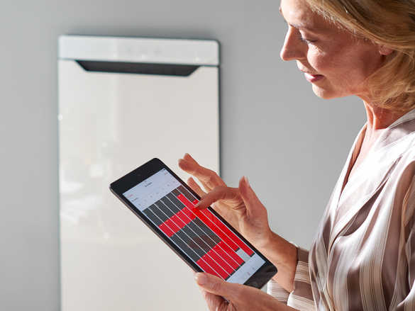 Zehnder Zenia, white glass,