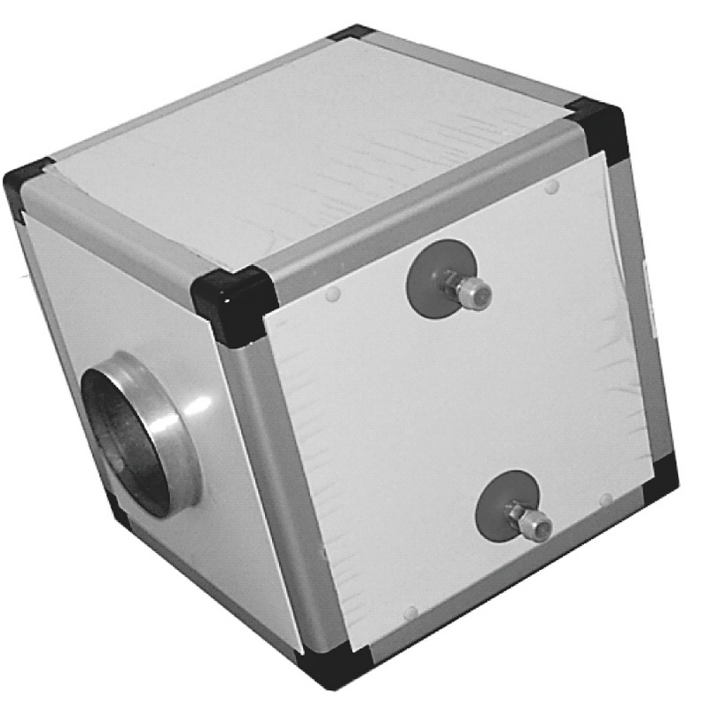 Cut-Out Zehnder Post heating hot water battery Comfortable indoor ventilation 3D view