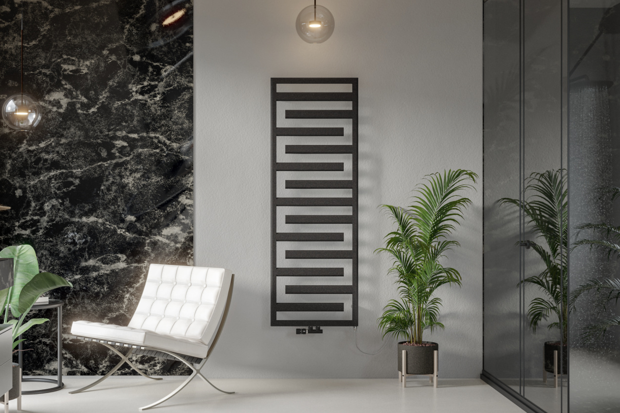 Rendering Zehnder Tetris Decorative radiator Front view