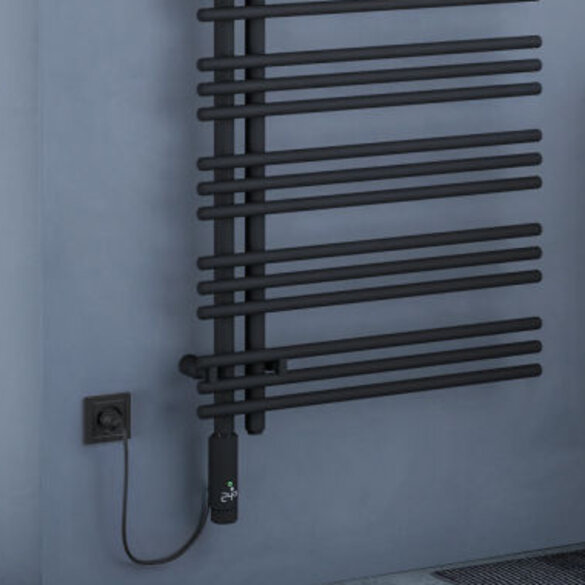 Cut-Out Zehnder Yucca Asym Decorative radiator Angled view