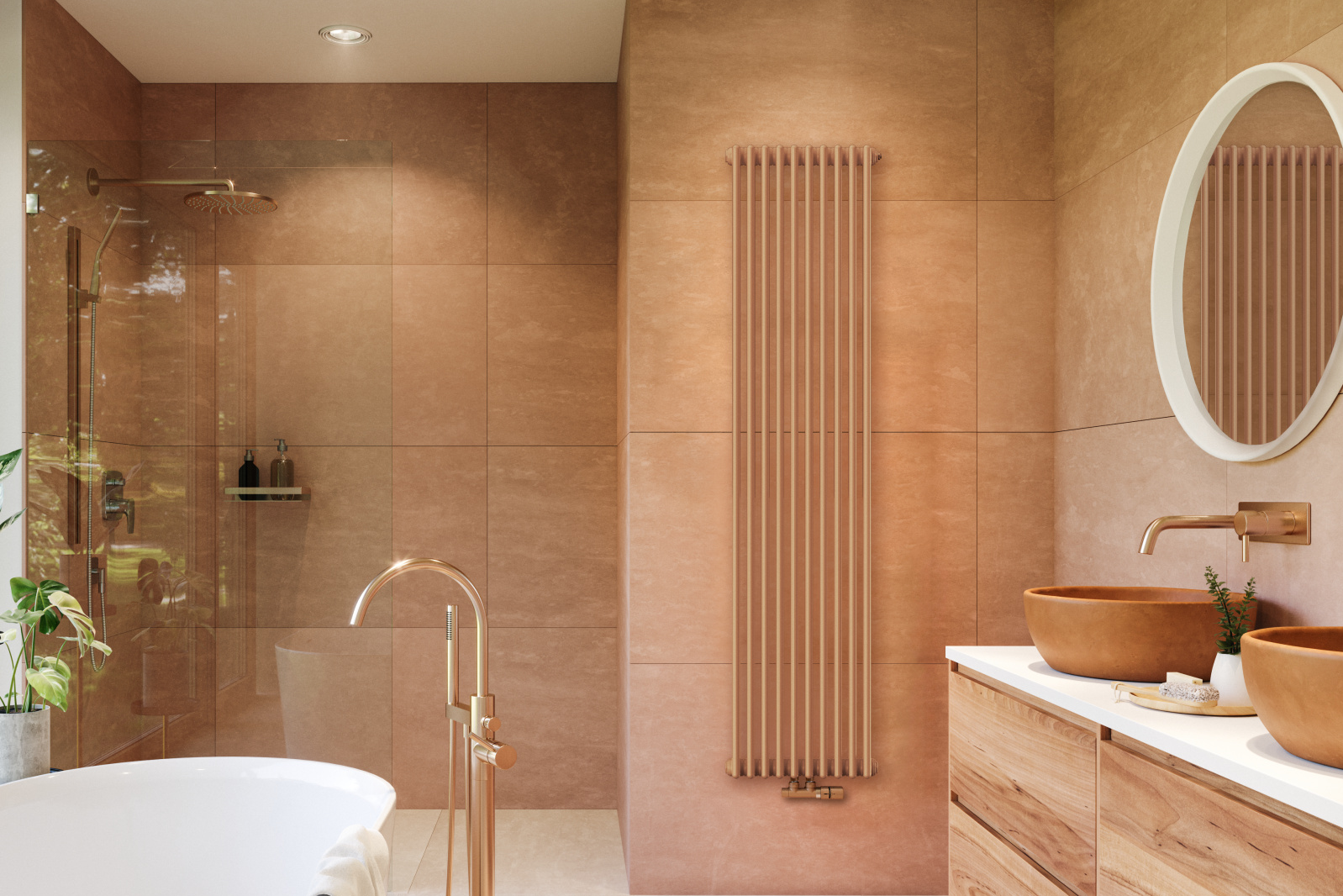 Rendering Zehnder Charleston Decorative radiator Front view