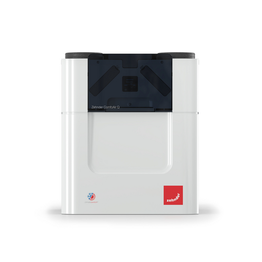 Zehnder_CSY_ComfoAirQFlatt_Shadow_Front Cut-Out Zehnder ComfoAir Q350 TR Comfortable indoor ventilation Front view